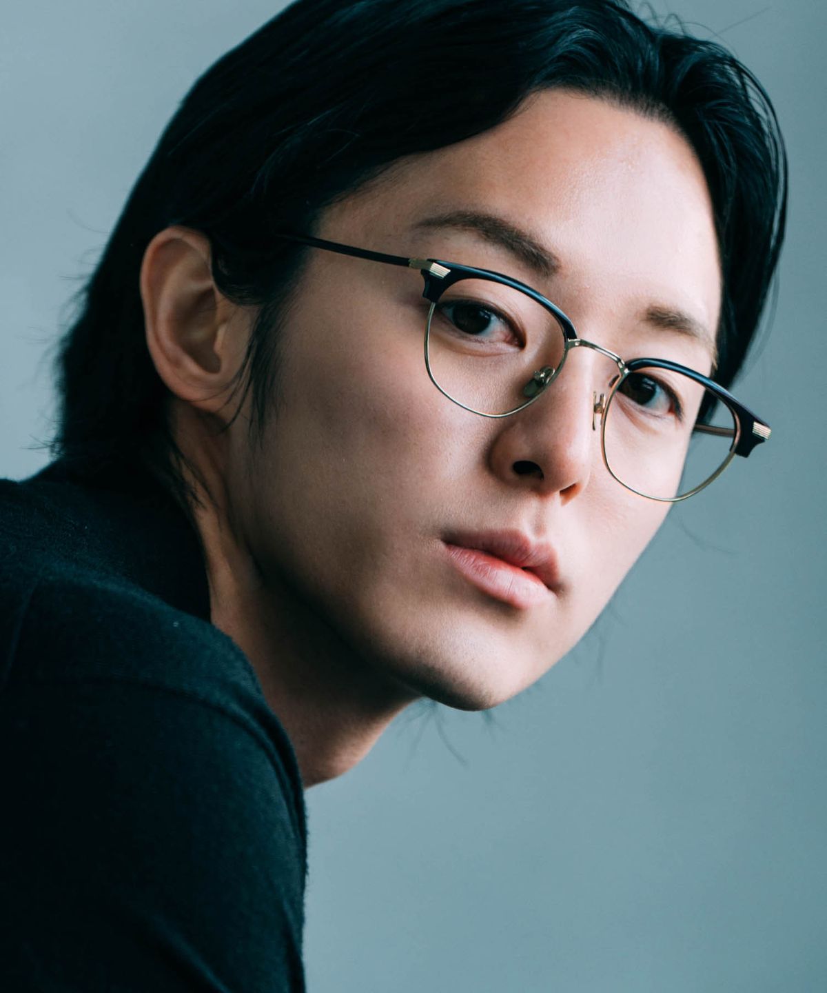 앰버옵티컬(AMBEROPTICAL) 행크2 하금테 안경 HANK2 블랙 골드