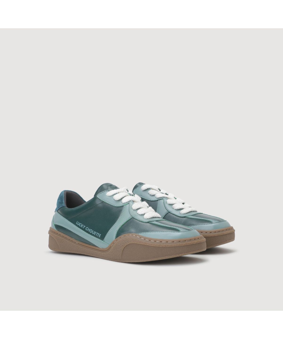 럭키슈에뜨(LUCKY CHOUETTE) Material Mix Color Sneakers (green) LK1CM25200GRX