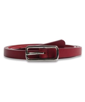 Slim Square Belt in Red