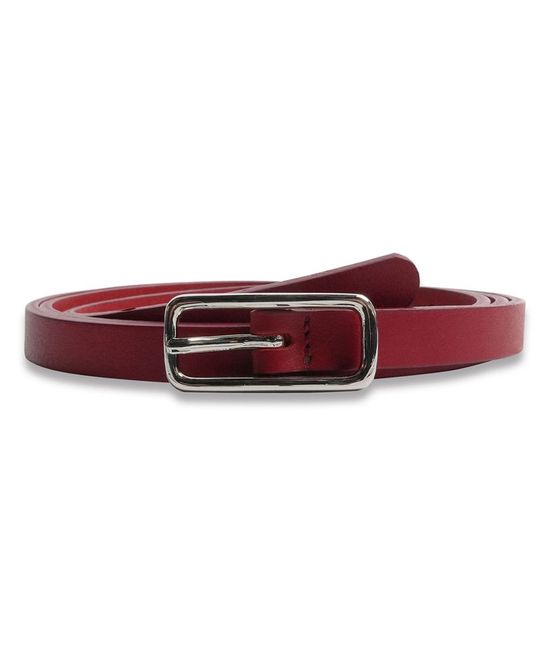 Slim Square Belt in Red