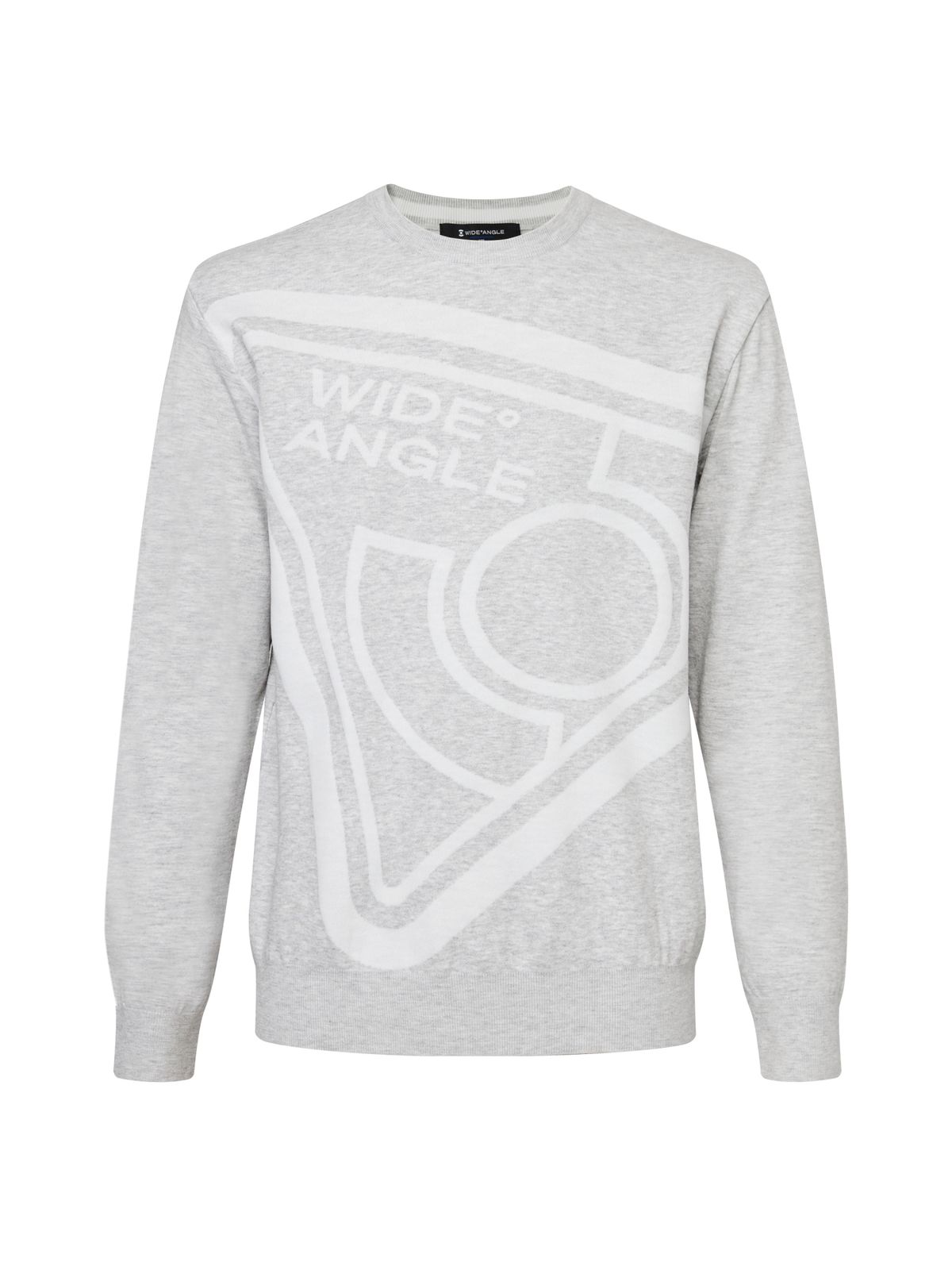 와이드앵글(WIDEANGLE) CO 그래픽 로고 라운드 스웨터 M_M.GREY