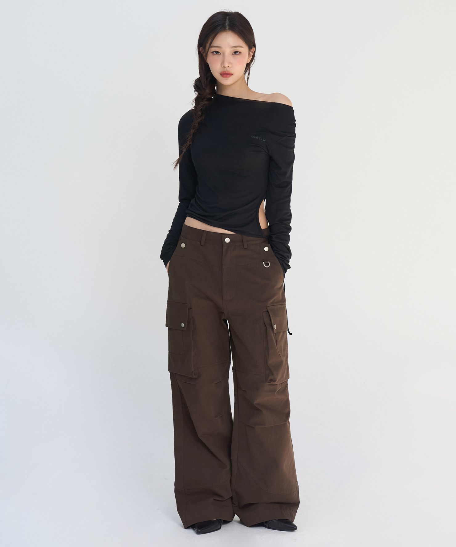 【ROCKCAKE】25ss Open Pocket Cargo Pants MUSINSA | ROCKCAKE Open Pocket Cargo Pants - Brown