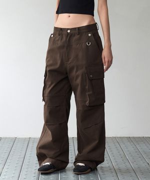 Open Pocket Cargo Pants - Brown