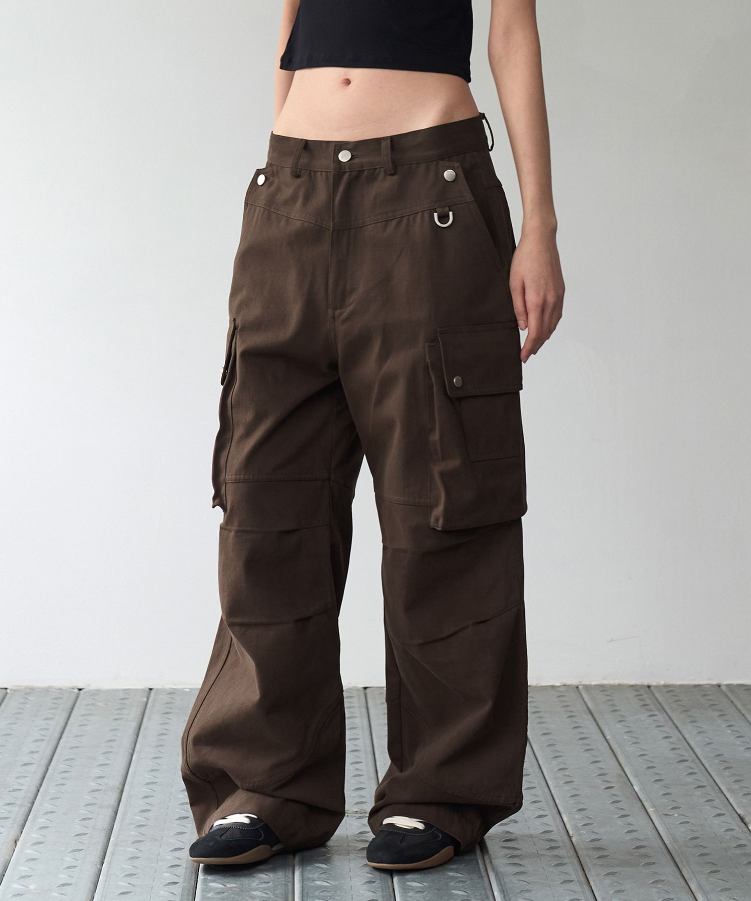 ◆ROCKCAKE◆ Open Pocket Cargo Pants Charcoal MUSINSA | ROCKCAKE Open Pocket Cargo Pants - Charcoal