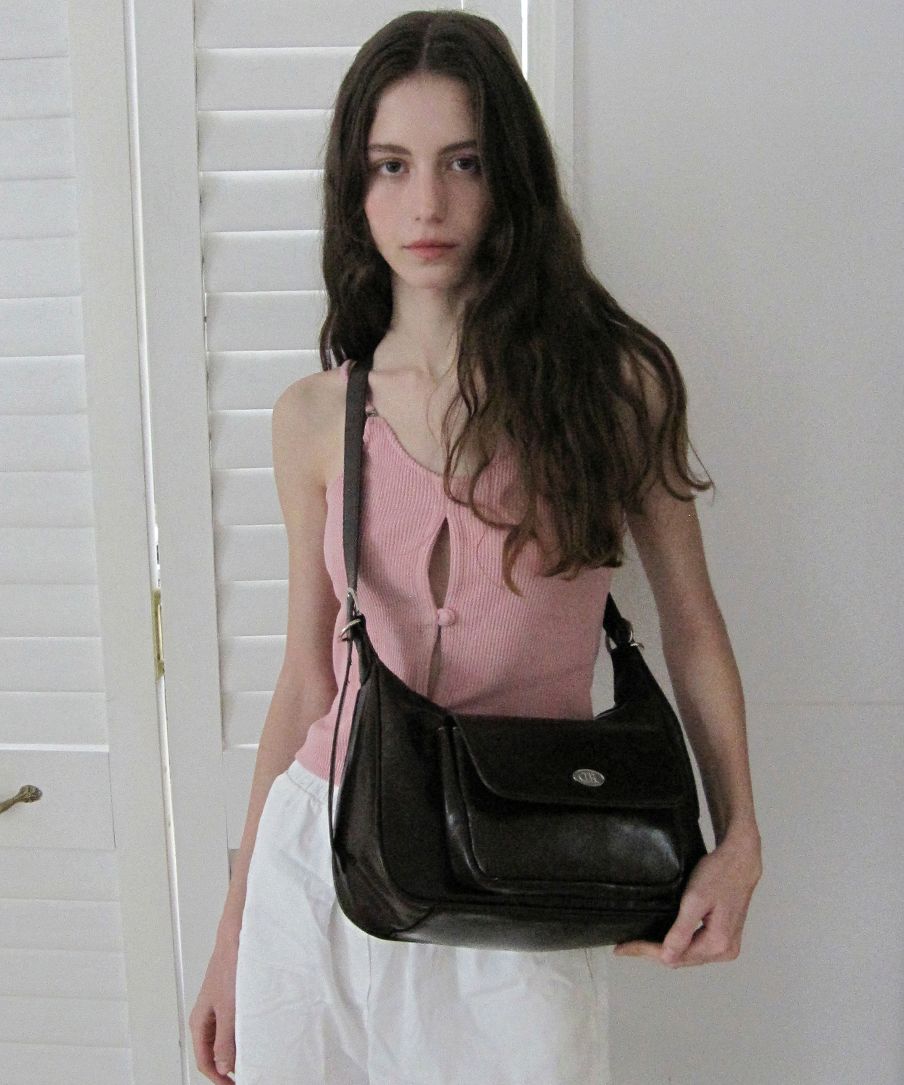 ★dumaro★ Pope Two Way Crossbody Bag Brown MUSINSA | DUMARO Pope Two Way Crossbody Bag / Brown