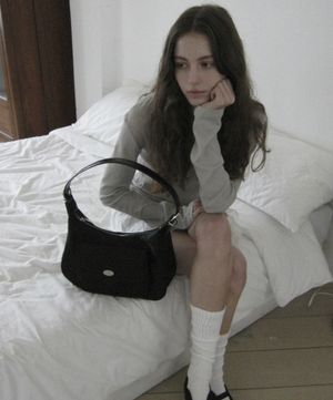 포프 투웨이 크로스백 / 블랙 나일론