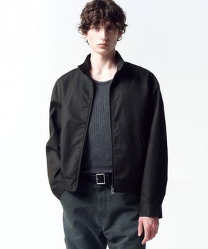 샴브레이 해링턴 자켓 BLACK CHAMBRAY