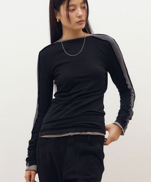 Sidecut T-shirt in Black
