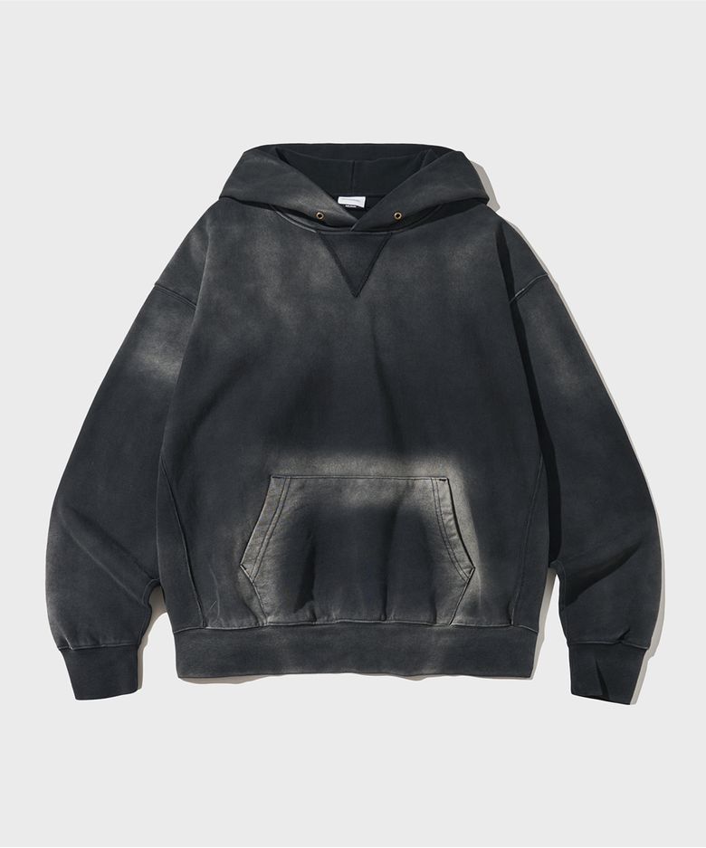 FADE WASHING HOOD SWEAT_BLACK
