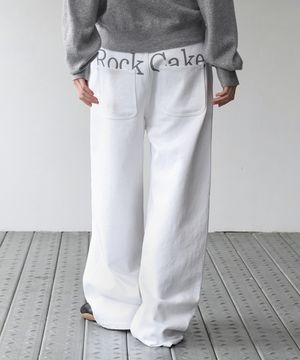 Lettering Hide Pants - White