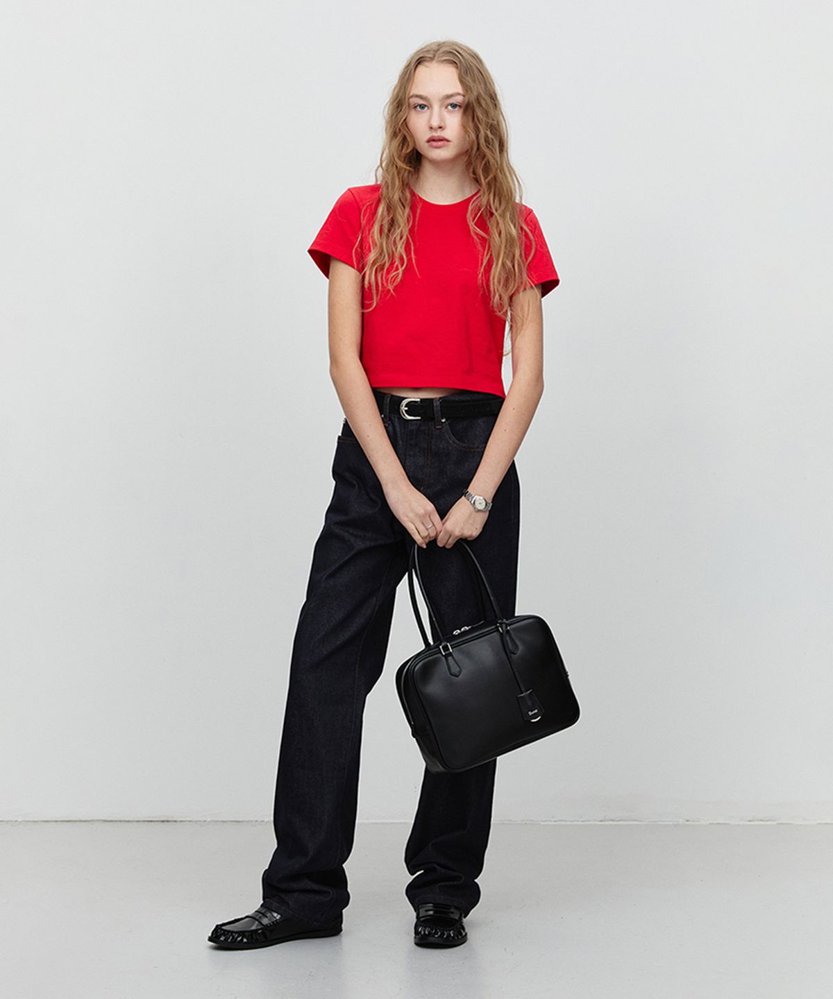 던스트(DUNST) CROPPED T-SHIRT_UDTS5A202_RED