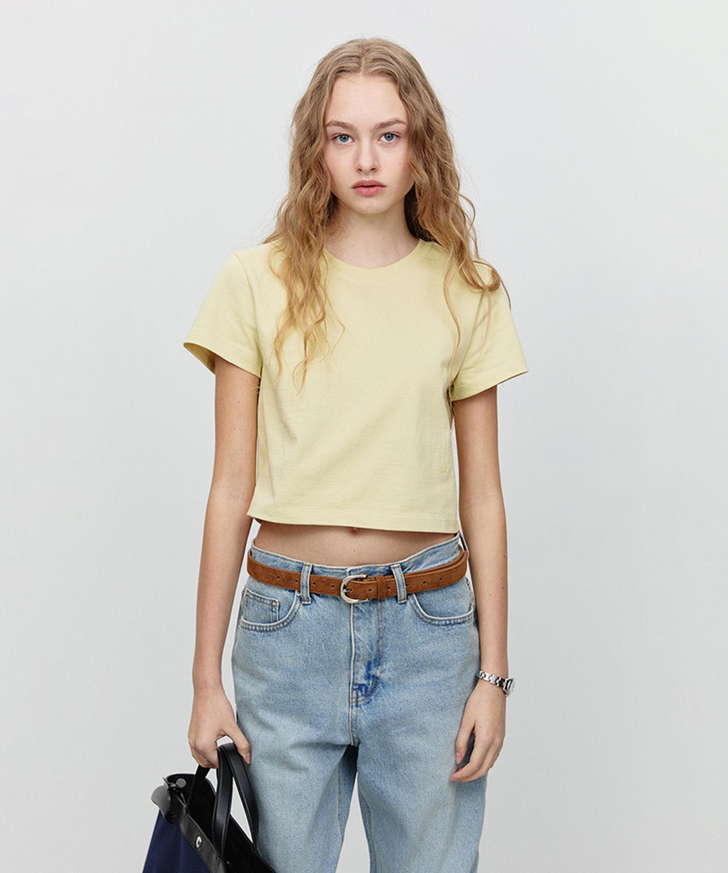 ★Dunst★ CROPPED TSHIRT BUTTER YELLOW_UDTS5A202Y1 MUSINSA | DUNST FOR WOMEN CROPPED T-SHIRT_UDTS5A202_BUTTER