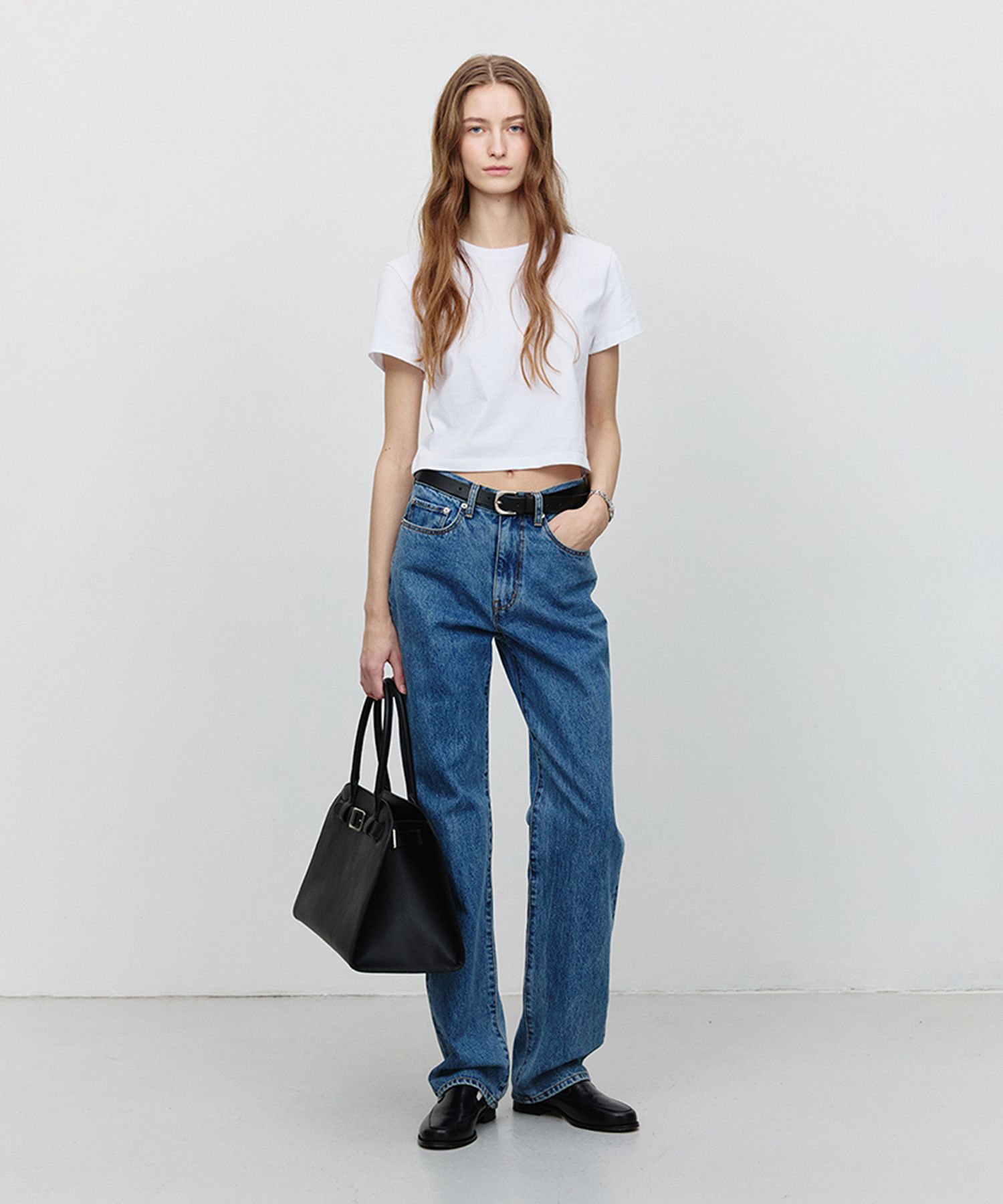 ★Dunst★ CROPPED TSHIRT WHITE_UDTS5A202WT Dunst White Cropped Tee In White Cotton Woman | italist