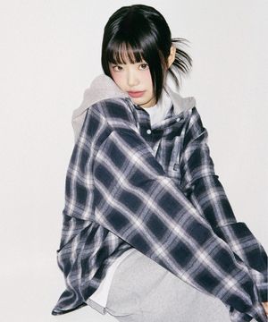 타탄 스웻후드 체크셔츠 3color