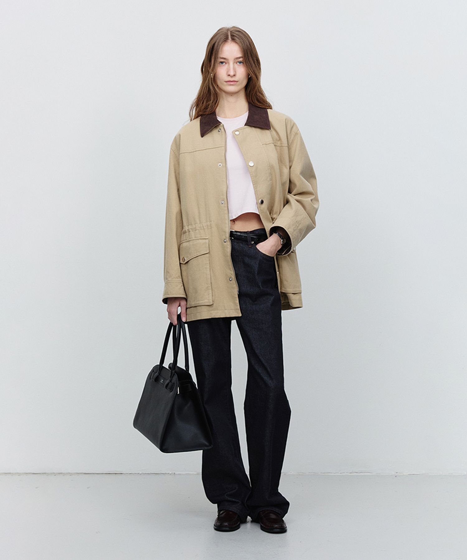★Dunst★ UNISEX VINTAGE HALF WORK JACKETUDJU5A109BEIGE Dunst - Unisex Vintage Half Work Jacket in Beige – Stoy
