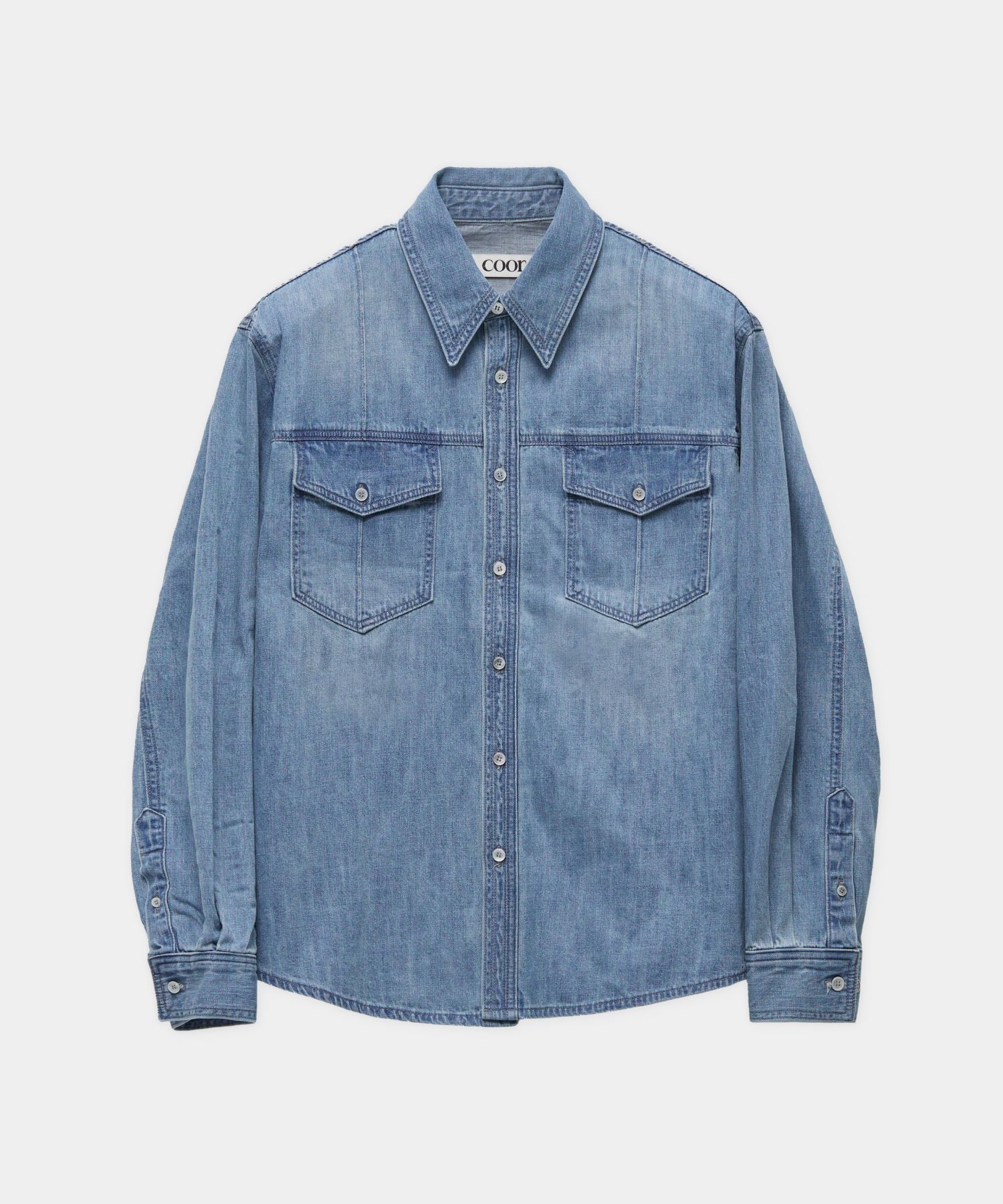 ★MUSINSA STANDARD★ Oversized double pocket denim shirt was MUSINSA | MUSINSA STANDARD OVERSIZED DOUBLE POCKET DENIM