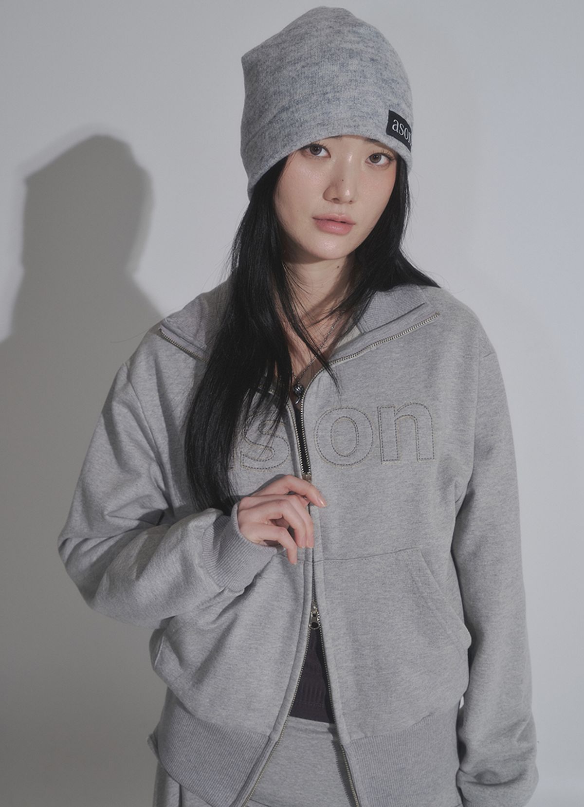 애즈온(ASON) BAY SWEAT ZIP-UP / GRAY