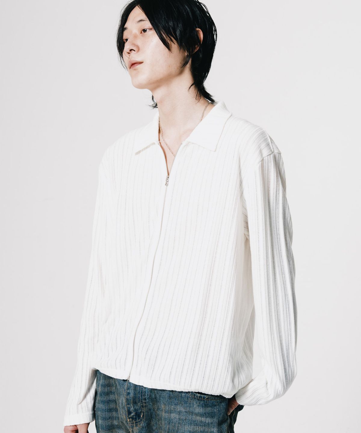 바스틱(VASTIC) 집 니트 가디건_아이보리