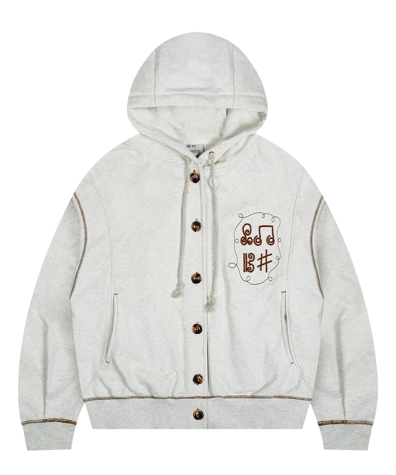 ★2025SS新作★XTONZ★CLEF SWEAT HOOD JACKET MUSINSA | XTONZ WOMAN WXJ021 CLEF SWEAT HOOD JACKET (MELANGE