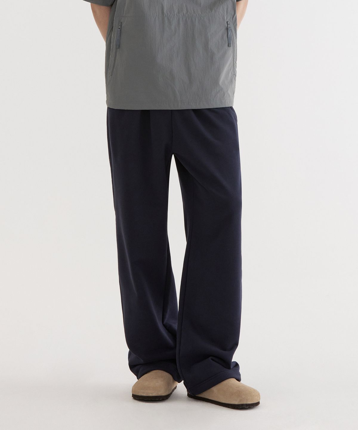 커버낫(COVERNAT) 세미와이드 C 로고 스웻 팬츠 Dark Navy