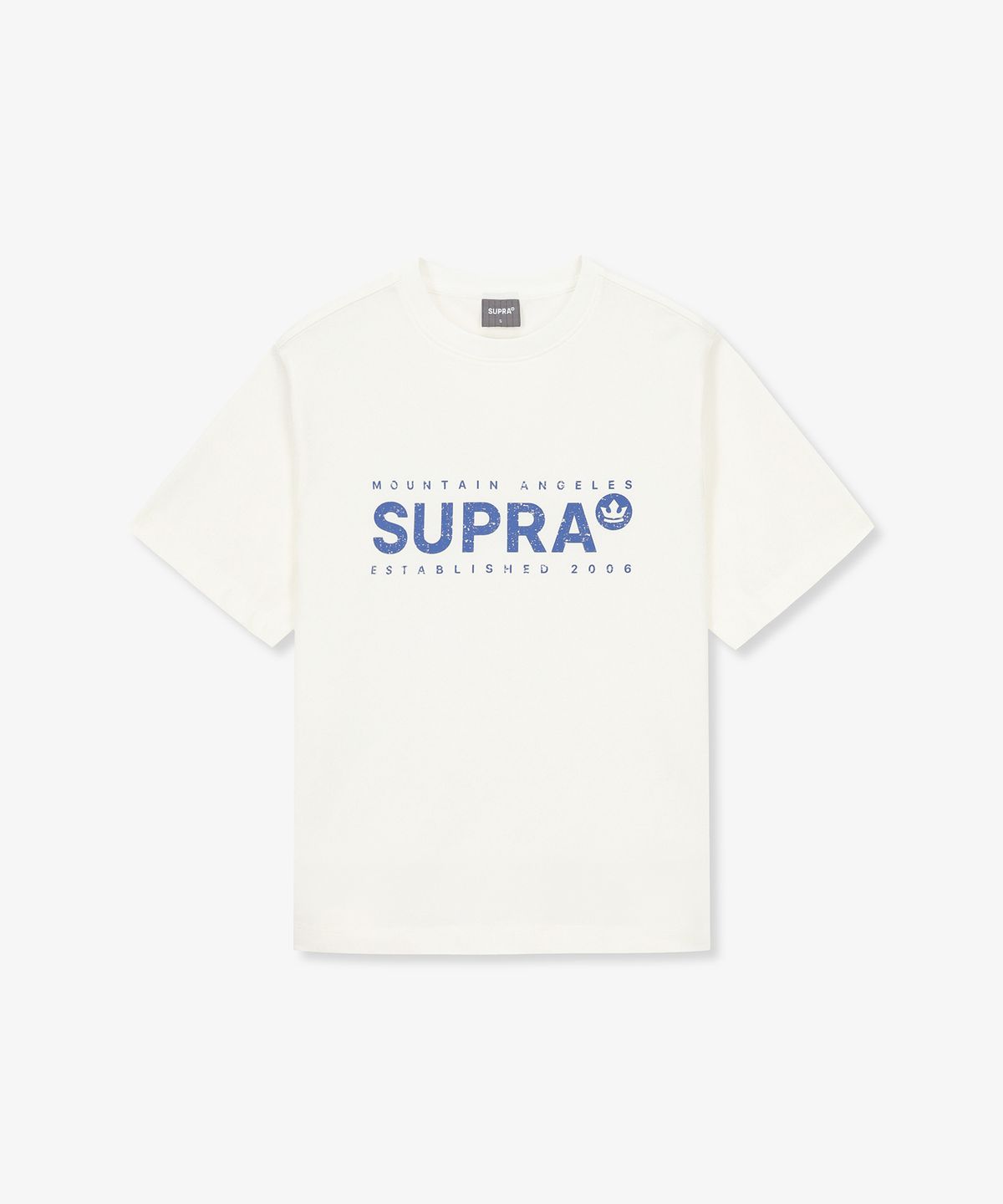 수프라(SUPRA) 여성 크랙 로고 그래픽 티셔츠(WHITE)