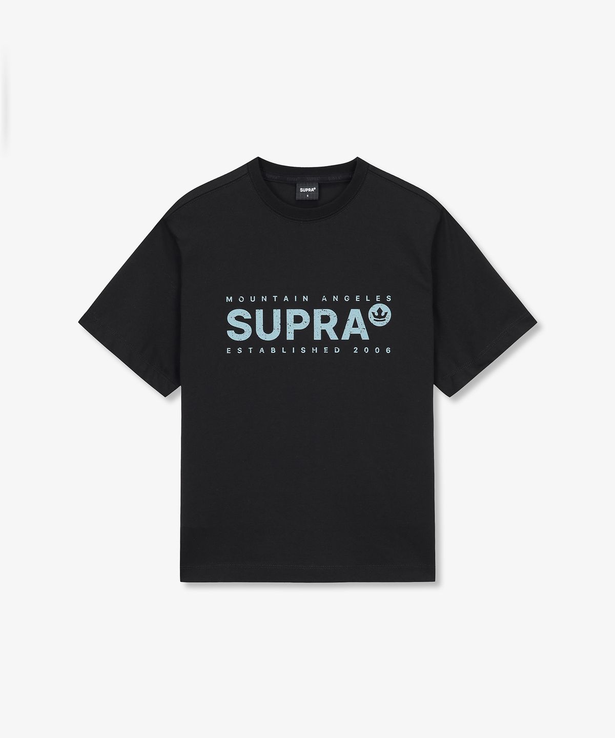수프라(SUPRA) 여성 크랙 로고 그래픽 티셔츠(BLACK)