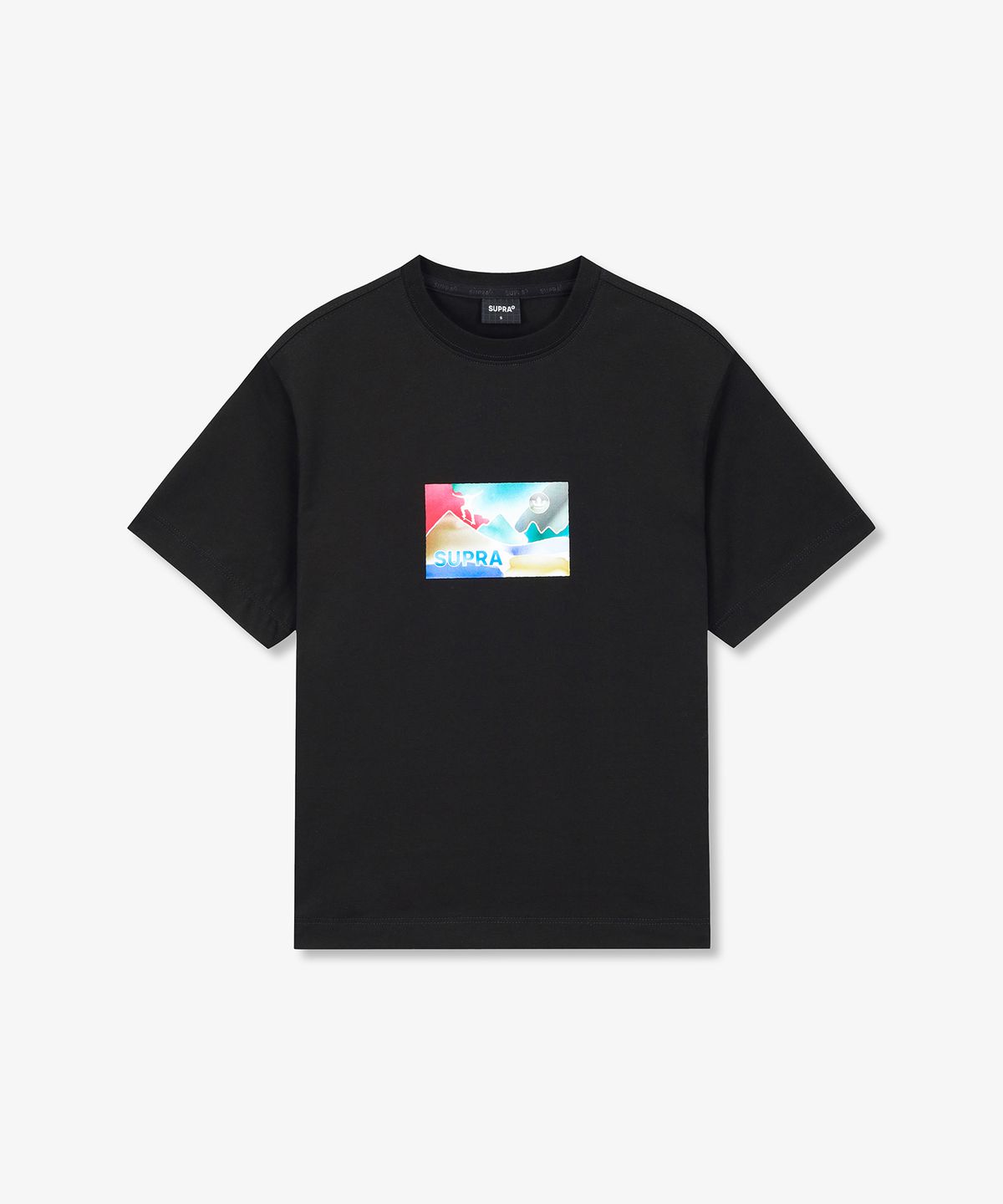 수프라(SUPRA) 여성 박스 그라데이션 반팔 티셔츠(BLACK)