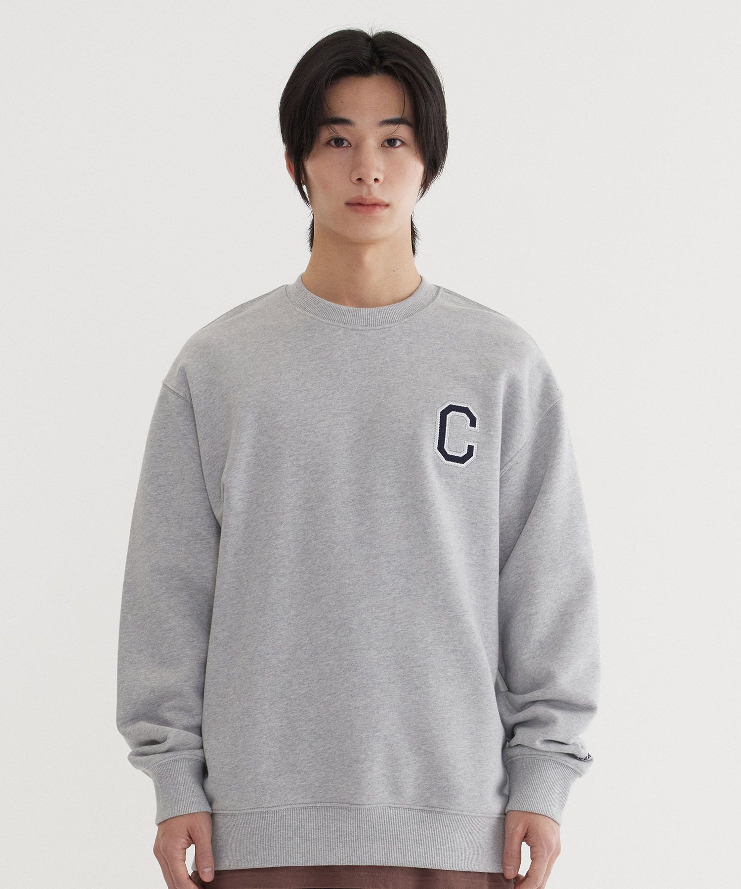 スウェット・トレーナー COVERNAT Retro Lettering Man to Man Melange Gray MUSINSA | COVERNAT Classic Arch Logo Man to Man Melange Gray