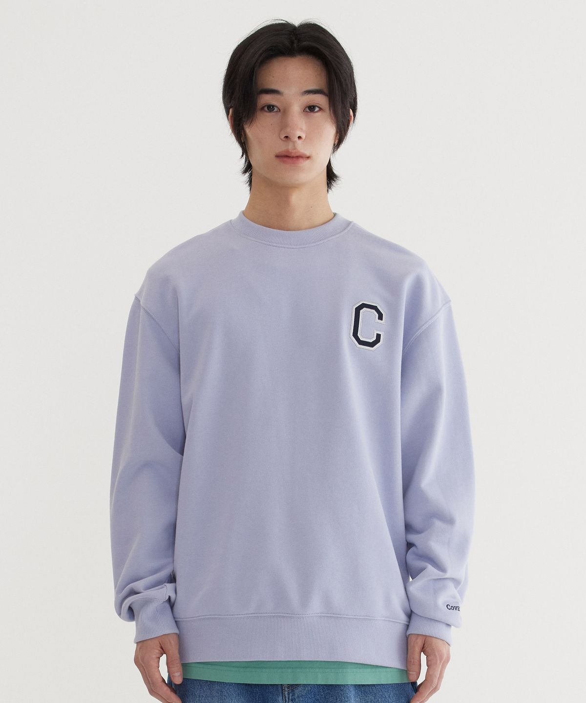 커버낫(COVERNAT) C 로고 맨투맨 Lavender