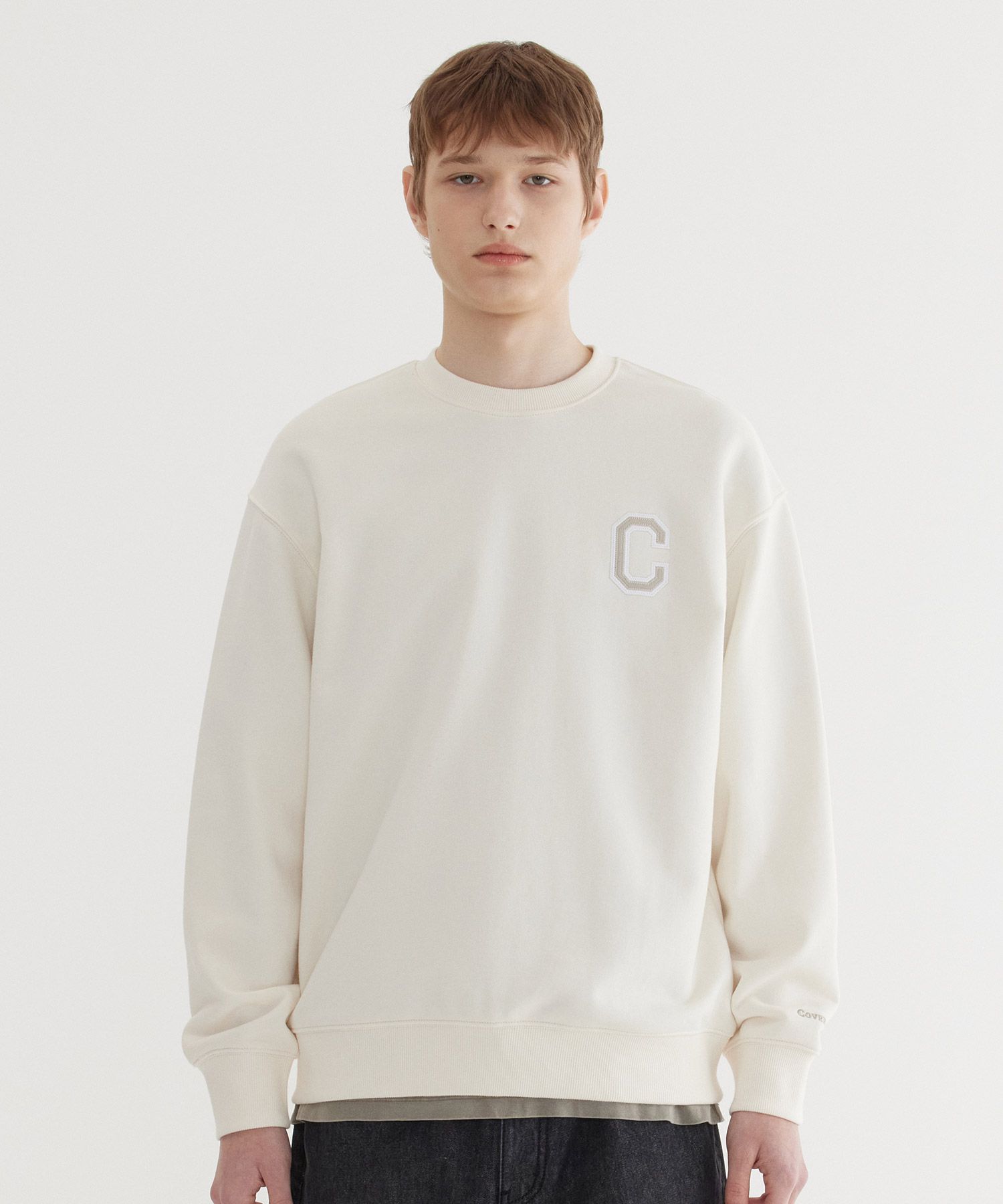 スウェット・トレーナー COVERNAT Small Authentic Logo Man to Man Beige COVERNAT | Iconic Bags & Timeless Streetwear Essentials