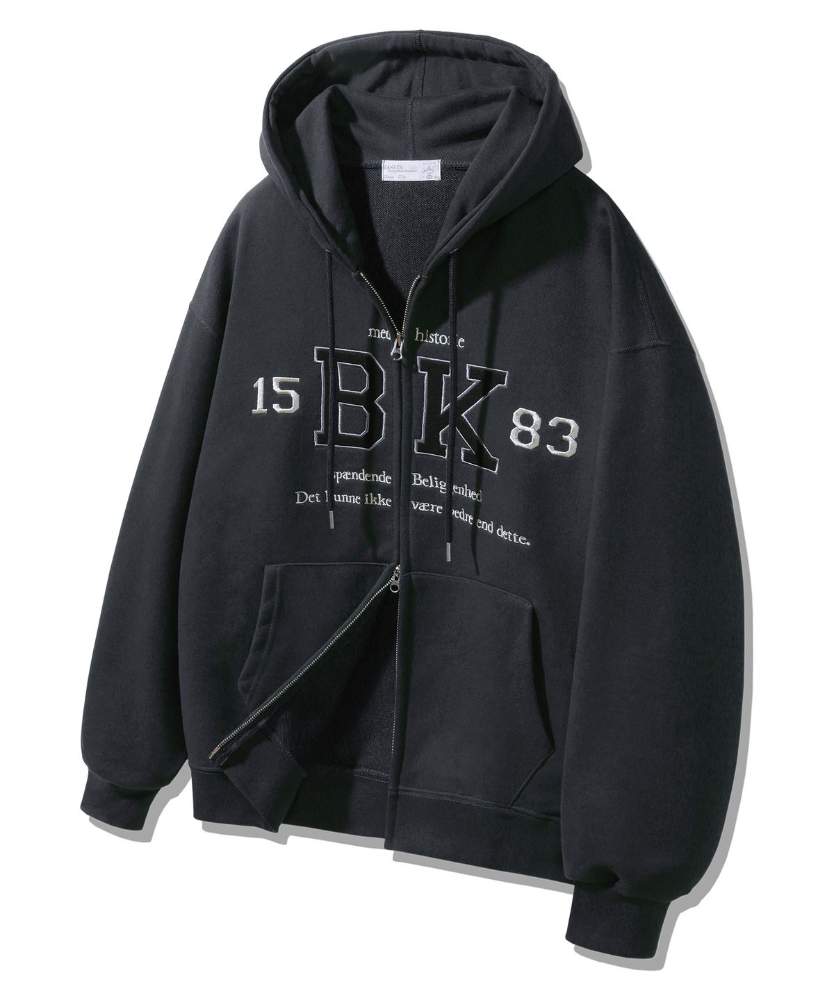 바켄(BAKKEN) 1583 BK 투웨이 후드 집업 BK7978_차콜