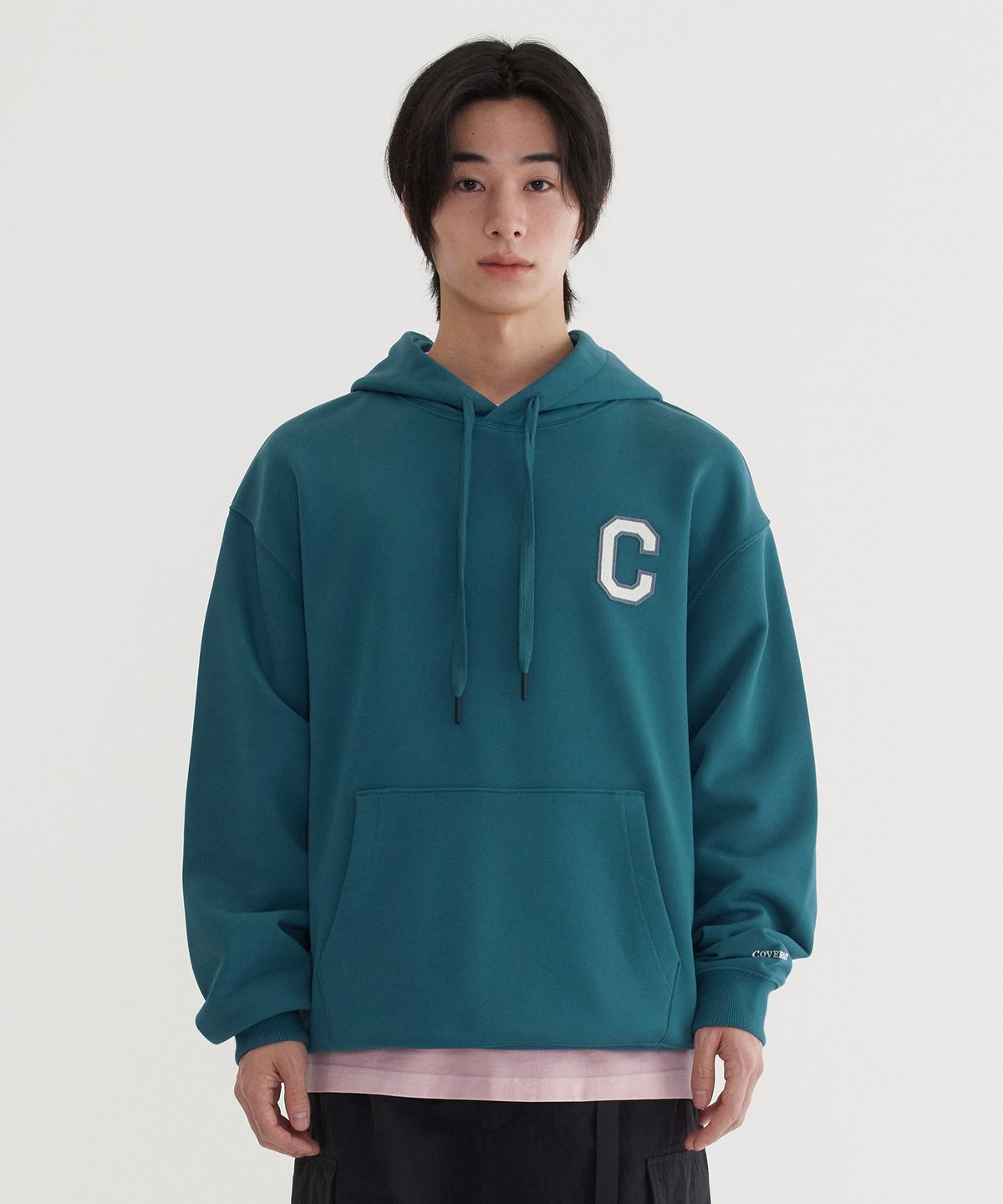 커버낫(COVERNAT) C 로고 후디 Turquoise