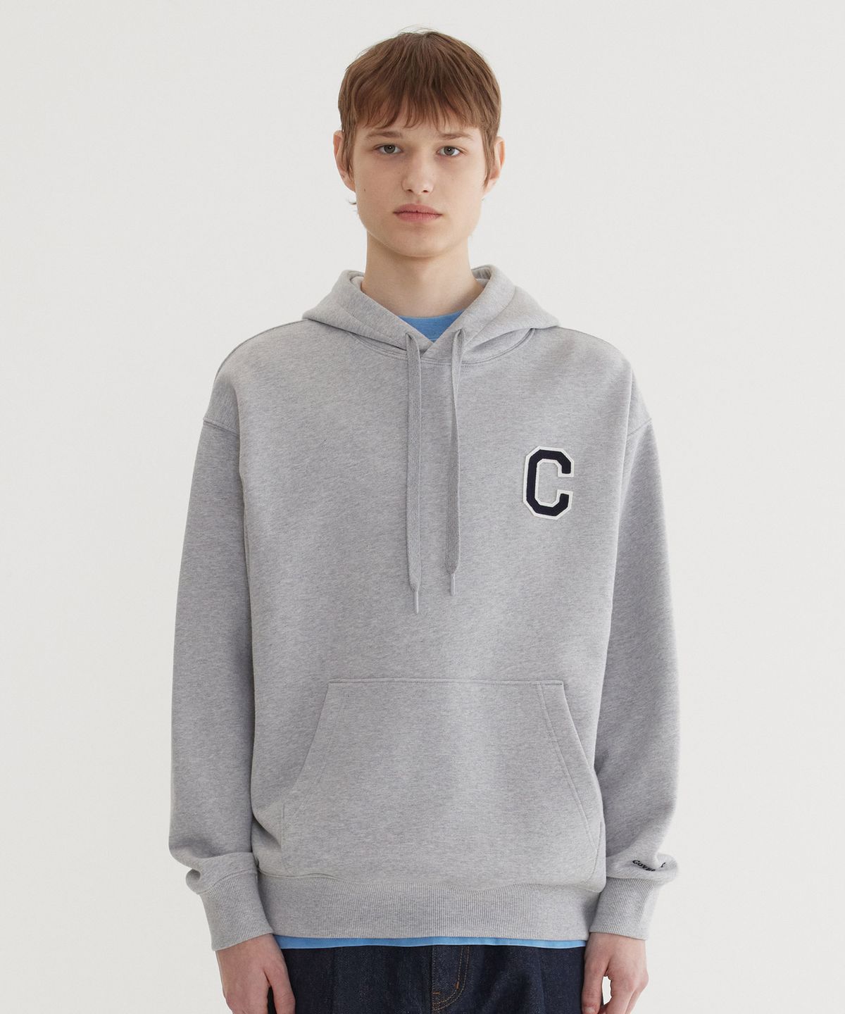 커버낫(COVERNAT) C 로고 후디 Melange Gray