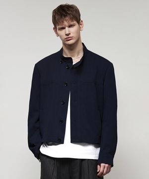 발란사 팬시 자켓 네이비 IEJU5E209N2