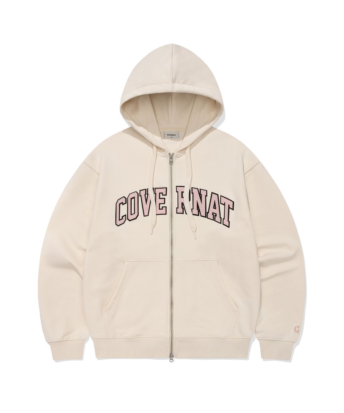 커버낫(COVERNAT) 아치 로고 후드집업 Ivory