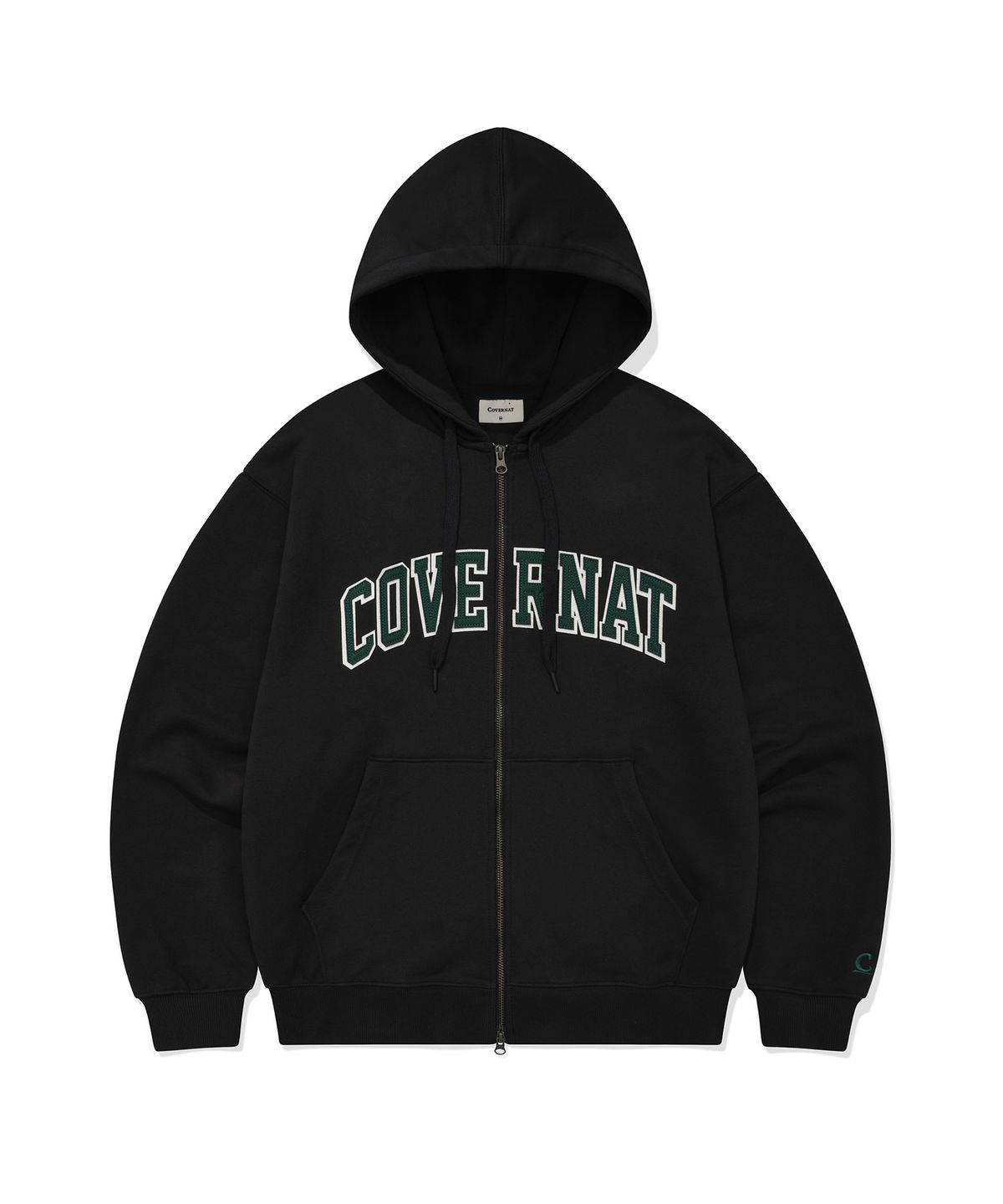 커버낫(COVERNAT) 아치 로고 후드집업 Black