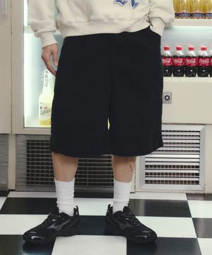 캔버스 워싱 버뮤다 쇼츠 블랙