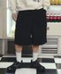 캔버스 워싱 버뮤다 쇼츠 블랙