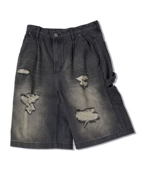 카펜터 디스트로이드 버뮤다 데님 쇼츠 블랙