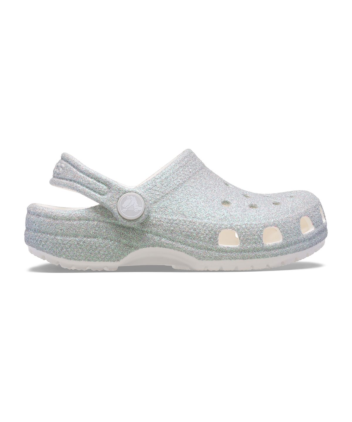 크록스키즈(CROCS KIDS) 클래식 이리데슨트 글리터 클로그 토들러 - 화이트 / 210985-100