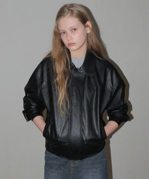 A FAUX LEATHER JUMPER_BLACK