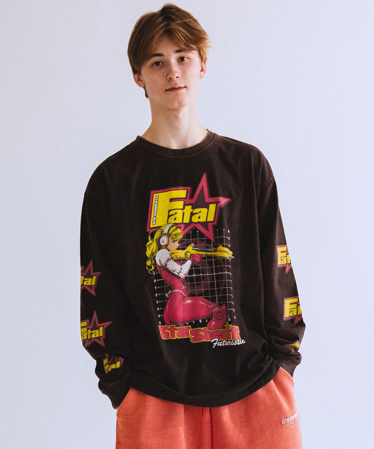 큐티에잇 가먼츠(QT8 GARMENTS) RG Star Sheriff AQ Washed Long Sleeve (Black)