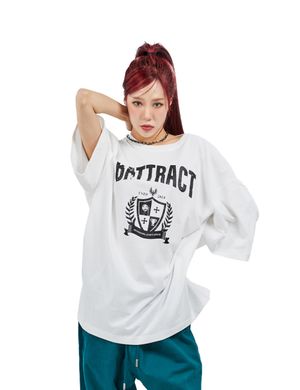 쉴드 프린팅 오버 핏 반팔_화이트