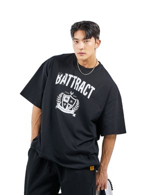 쉴드 프린팅 오버 핏 반팔_블랙