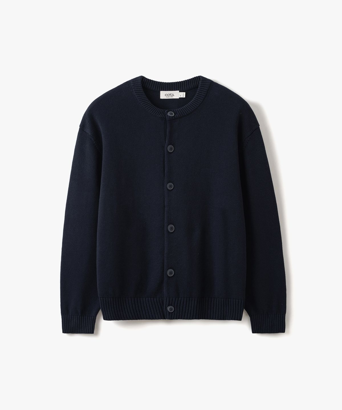 커스텀어클락(COSTUME O’CLOCK) 소프트 베이직 라운드 가디건 네이비 COOSCD020NAVY