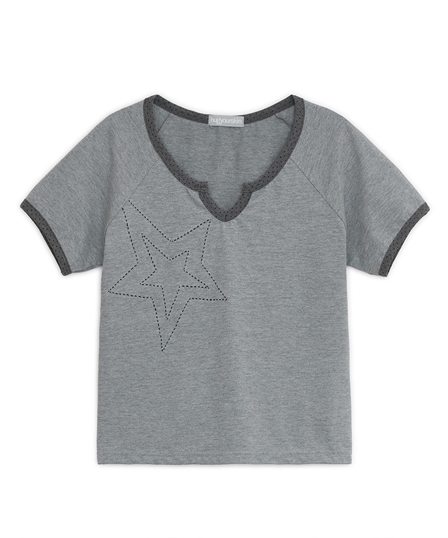 【hug your skin】25ss Star stitched top MUSINSA | HUG YOUR SKIN Star Stitch Top (White)