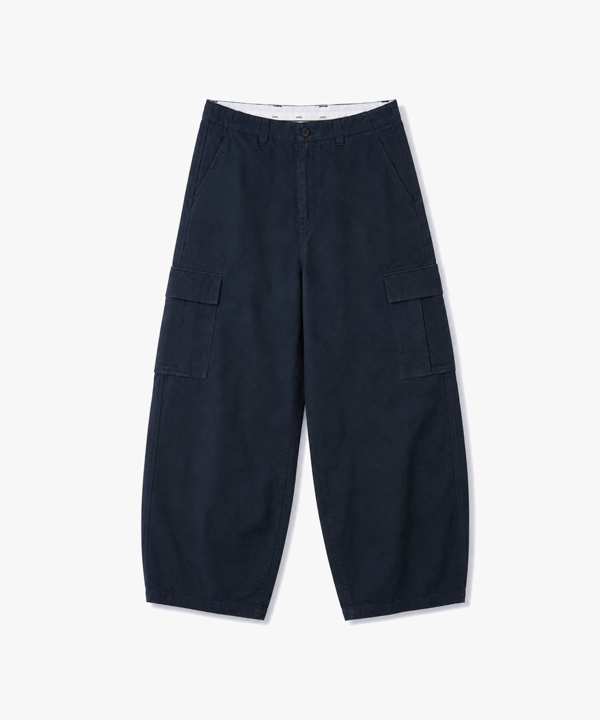 커스텀어클락(COSTUME O’CLOCK) 코튼 워시드 벌룬 카고 팬츠 네이비 COOSPT244NAVY
