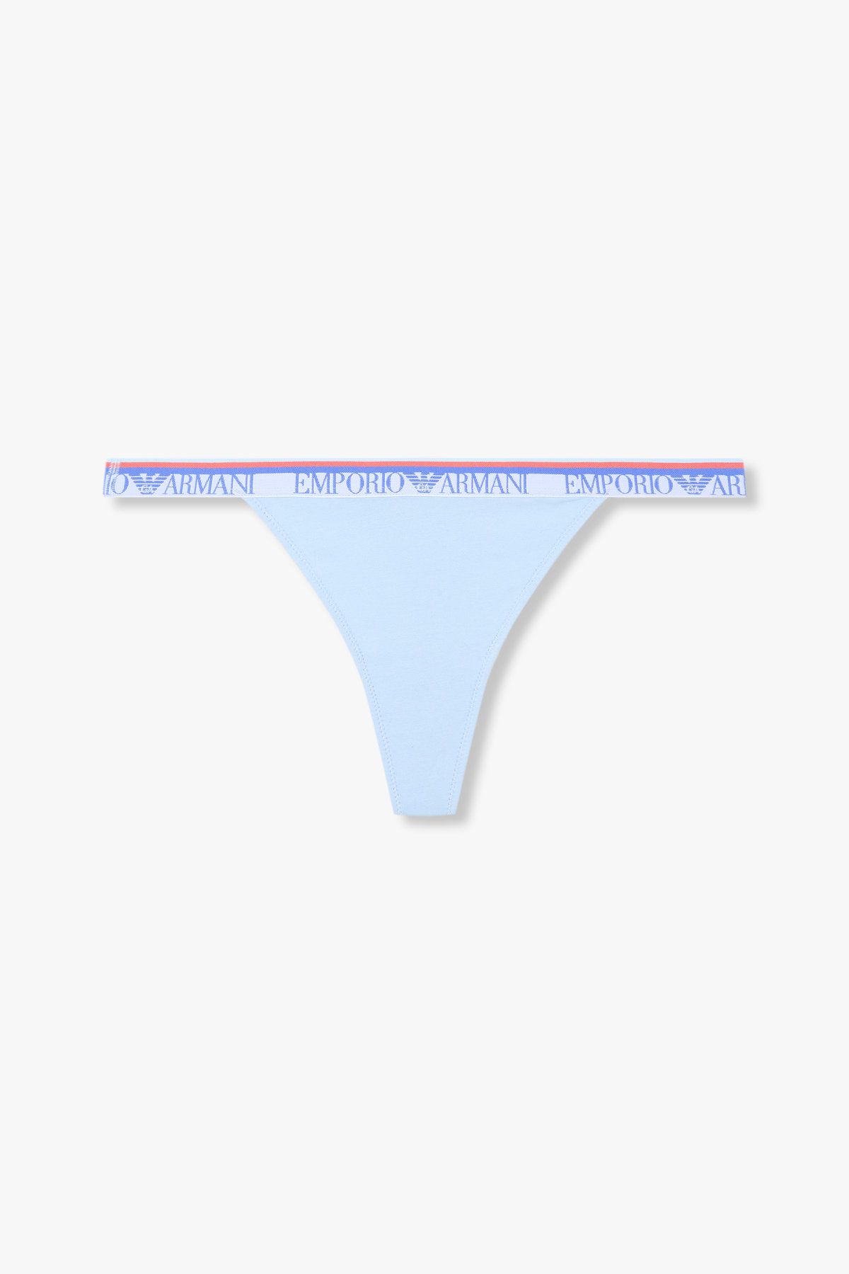 엠포리오 아르마니 언더웨어(EMPORIO ARMANI UNDERWEAR) 여성 스트라이프 밴딩 코튼 티팬티_라이트 블루 0825110524