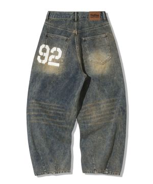 92 그래픽 파라슈트 벌룬핏 데님 팬츠 [샌드 블루]