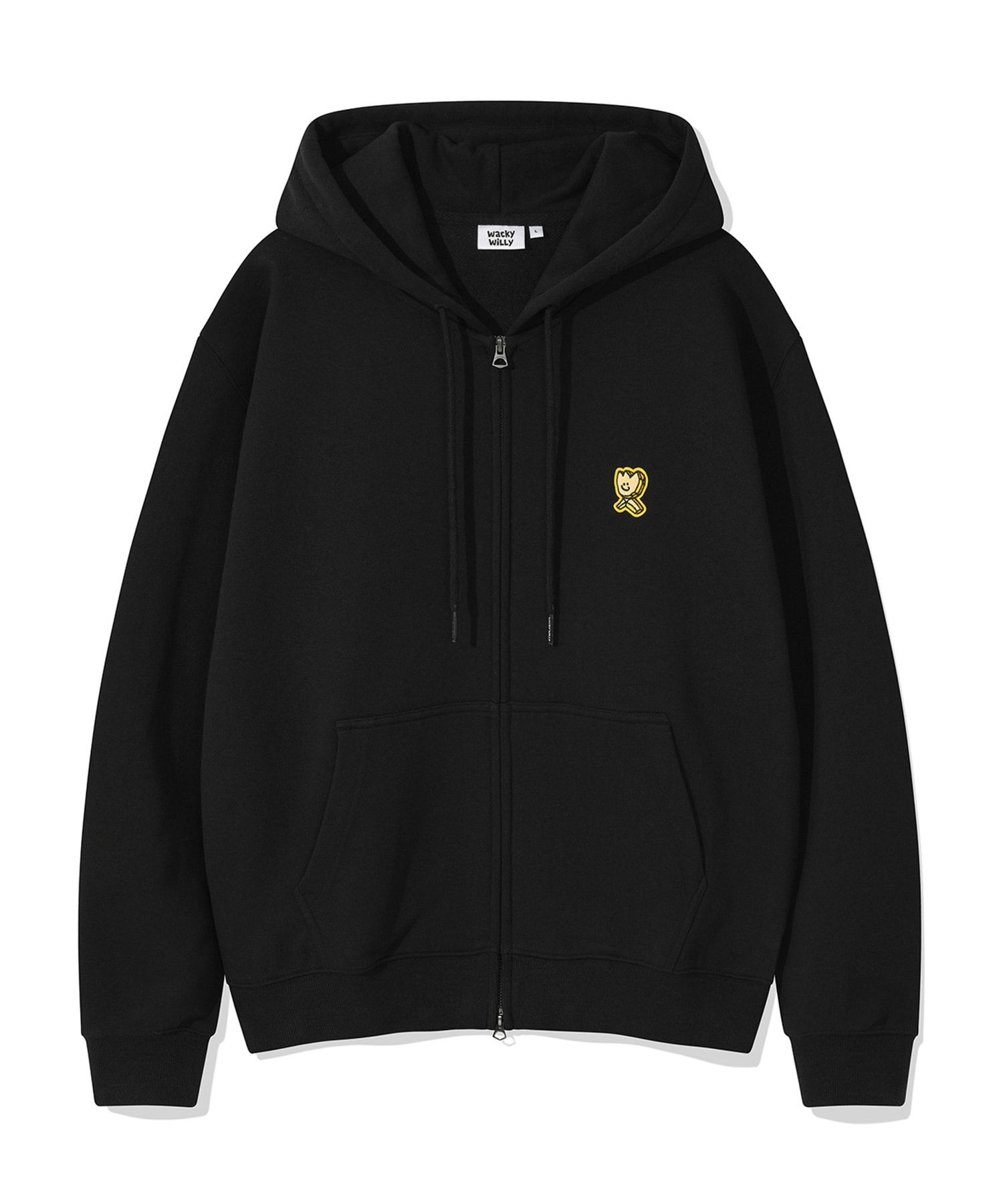 MUSINSA | WACKY WILLY Graphic Kiki Wappen Hoodie Black
